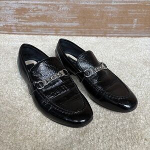 Rag & Bone Cooper Patent Leather Loafers Black Silver Preppy Classic Womens 6